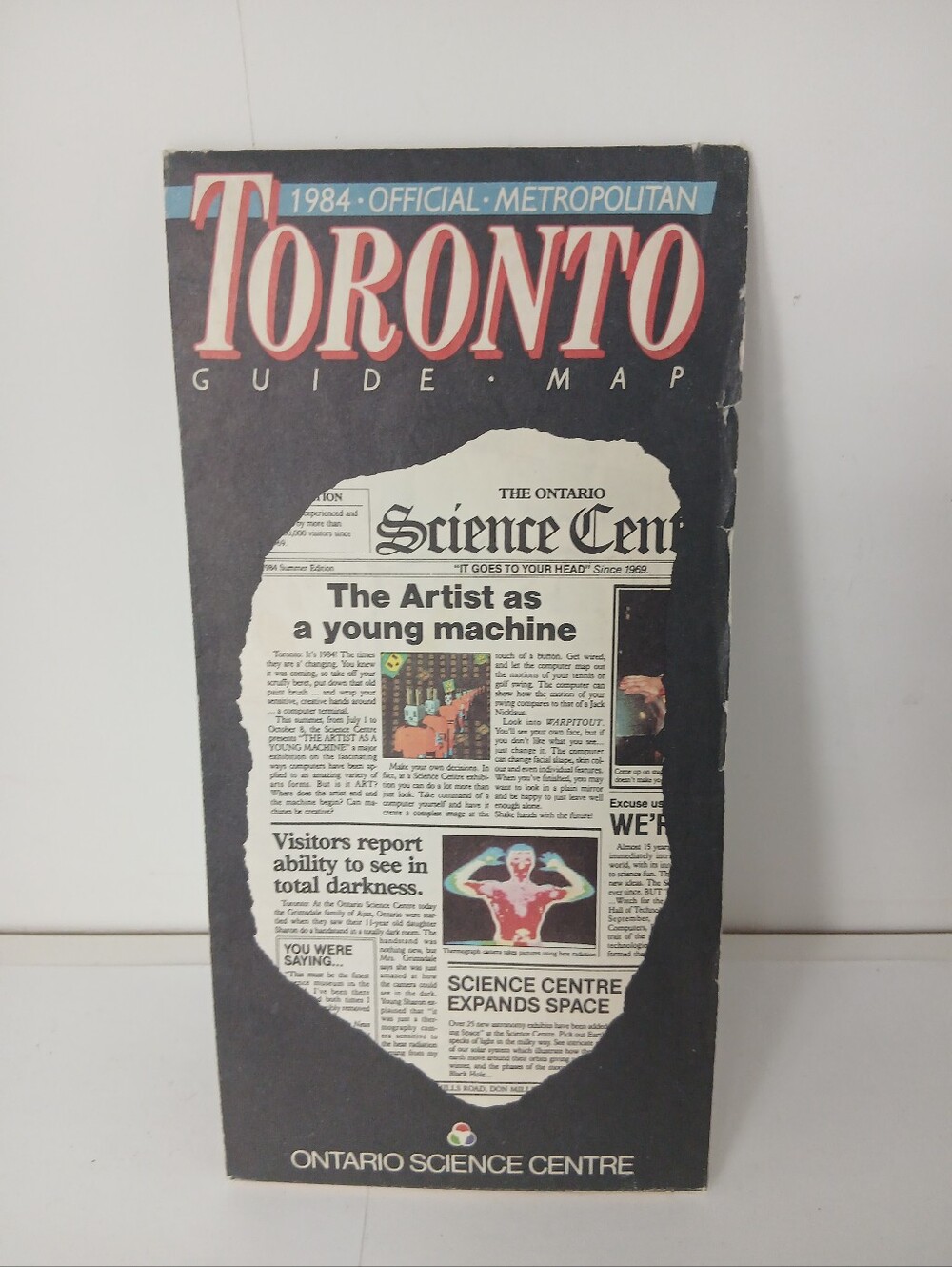 Toronto 1984 Official Metropolitan Guide Map – Black with Red & White Text